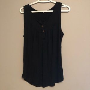 Black tank with buttons